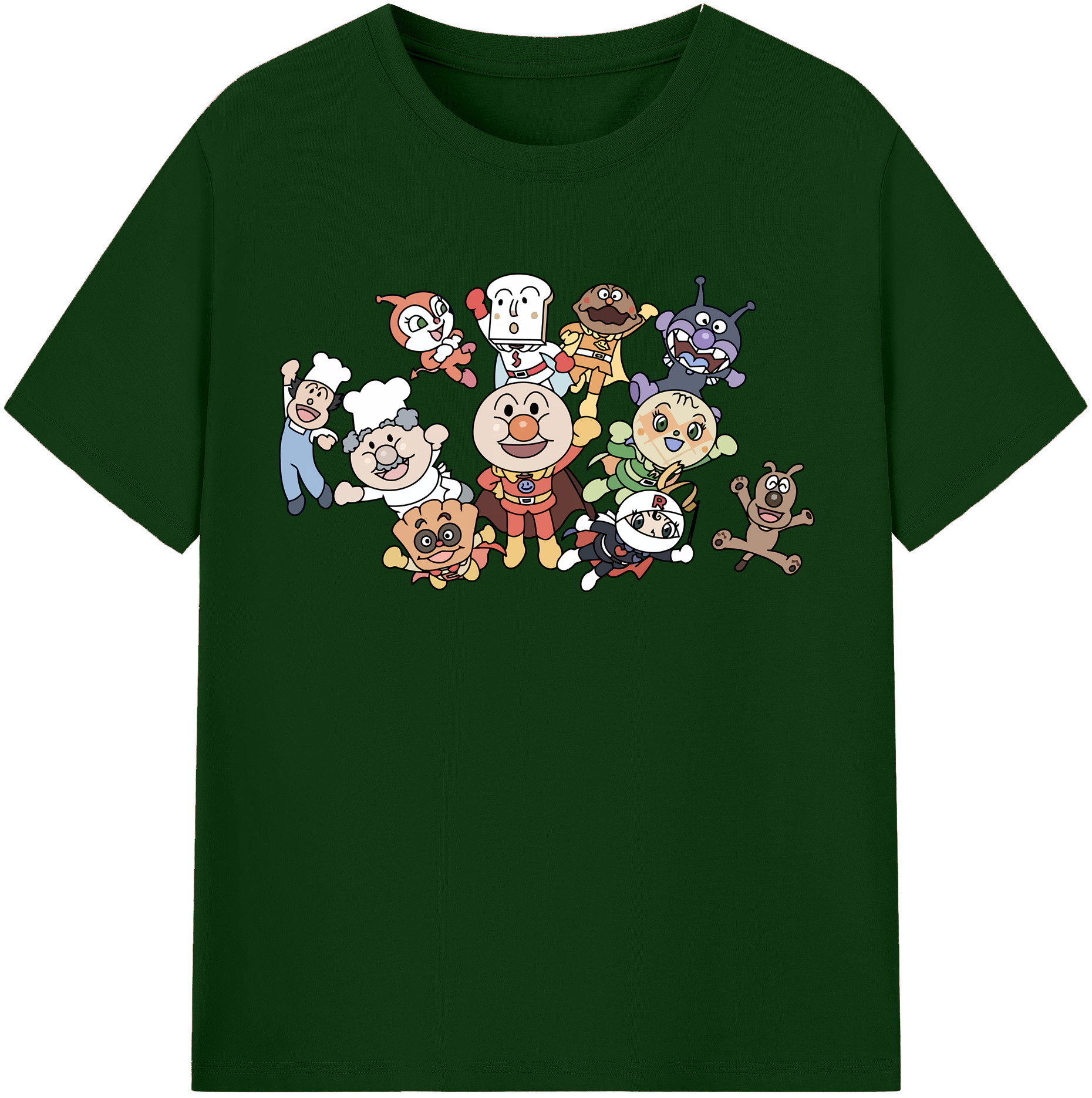（画像用） アンパンマン Anpanman 綿100％半袖Tシャツ（フロントプリント）